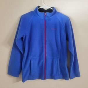 Columbia Interchange Jacket Youth Girls Large Blue Full Zip Omni Heat Trendy